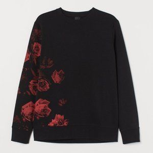 Printed Rose Sweatshirt